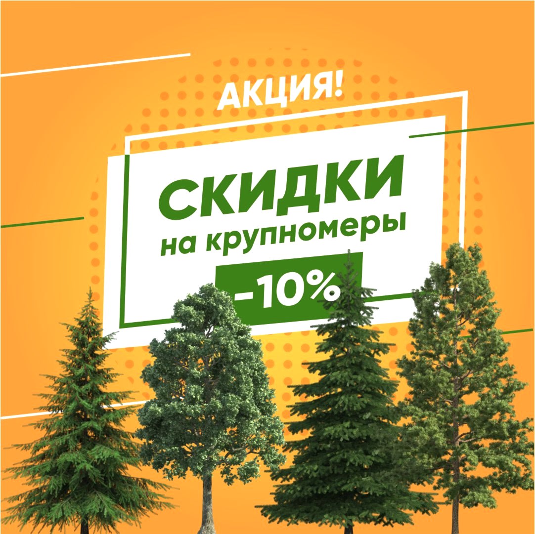 Скидка на крупномеры -10% Скидка на крупномеры -10%